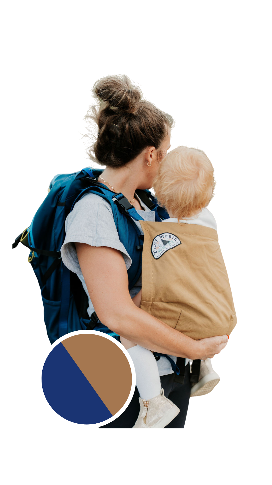 Trail Magik Kid Carrier / Coyote (Tan w/Navy) – Trailkiddo